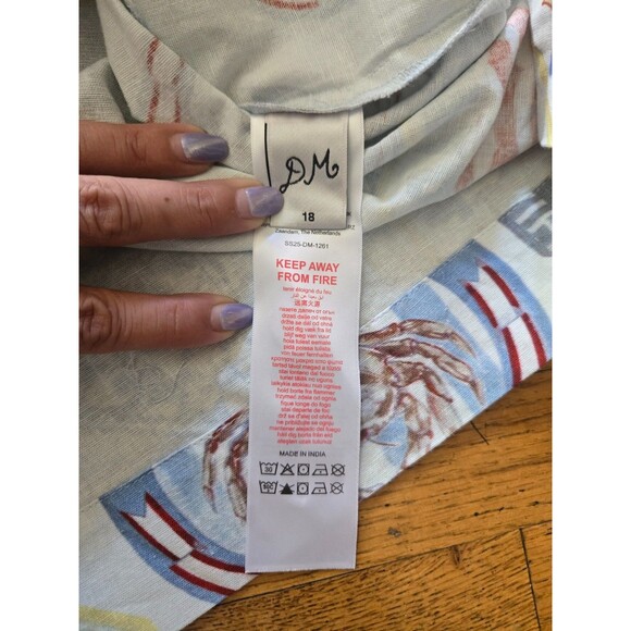 Anthropologie Damson Madder Printed Short-Sleeve Button Down Shirt Size 14 NWT - Picture 3 of 8